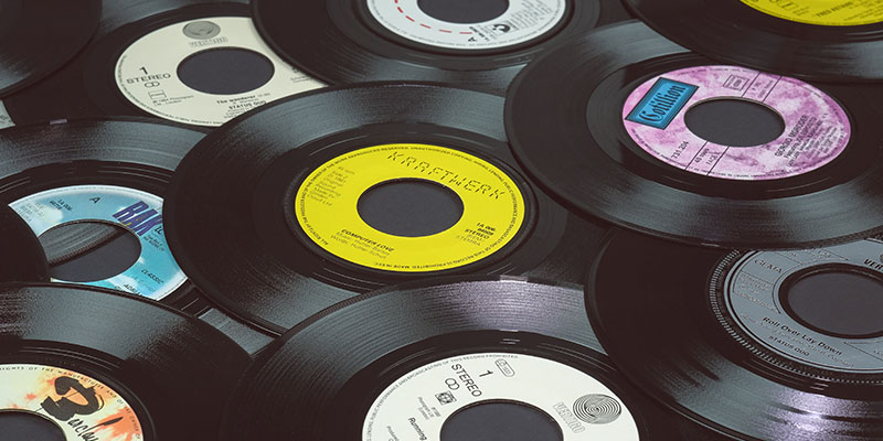 複数のレコード盤