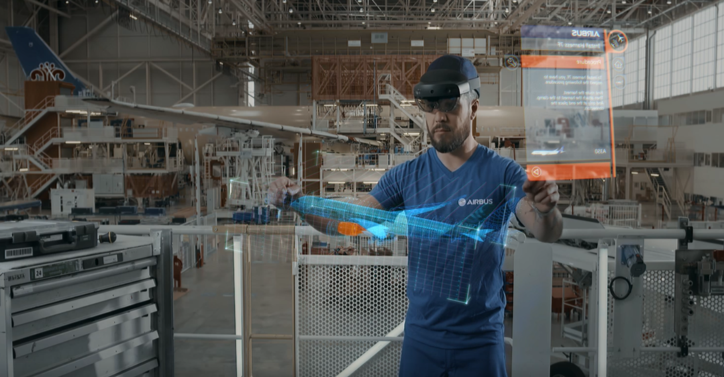 إيرباص تستخدم Microsoft Hololens 2 مصدرها Microsoft
