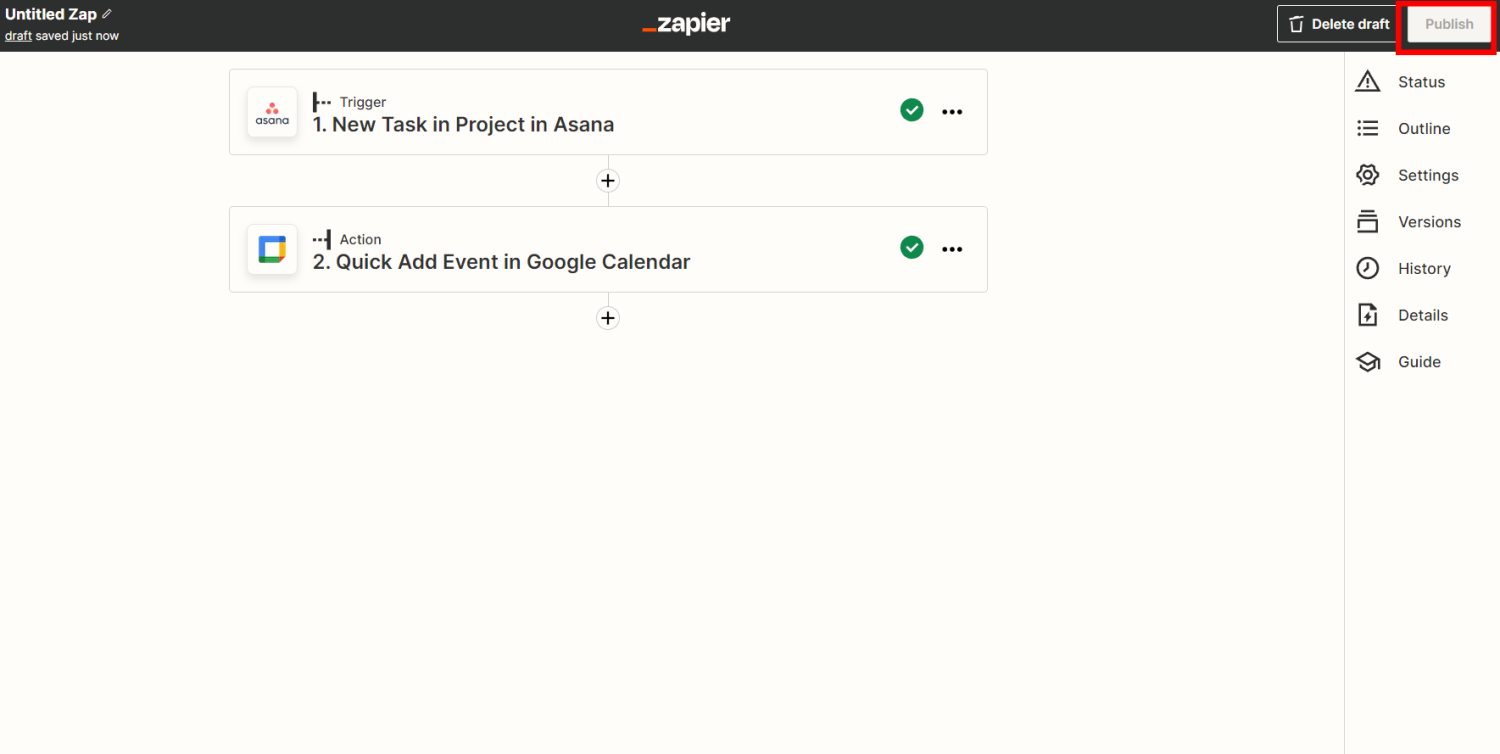 เผยแพร่ระบบอัตโนมัติบนซอฟต์แวร์ระบบงานอัตโนมัติ Zapier