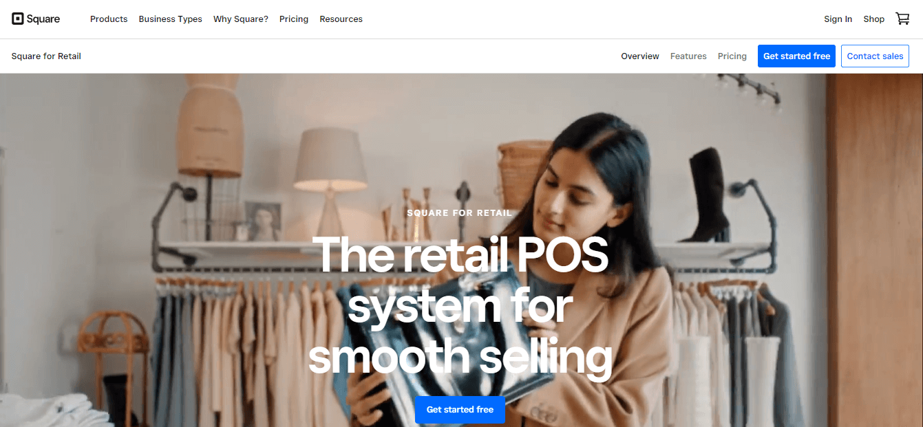 Kwadratowy system POS