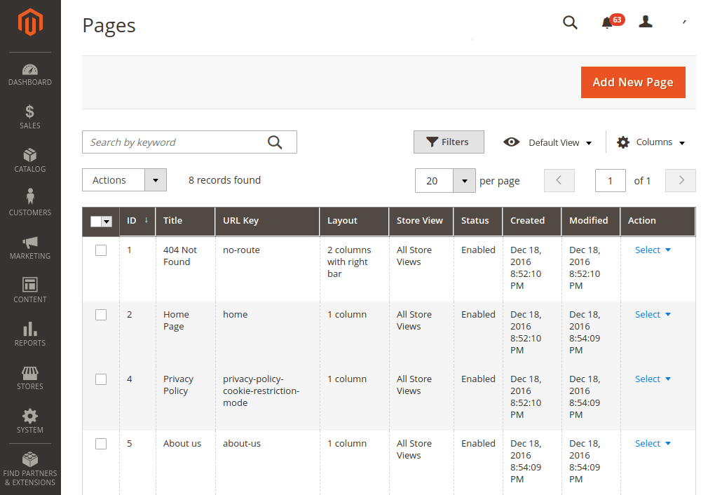 infraestrutura do magento