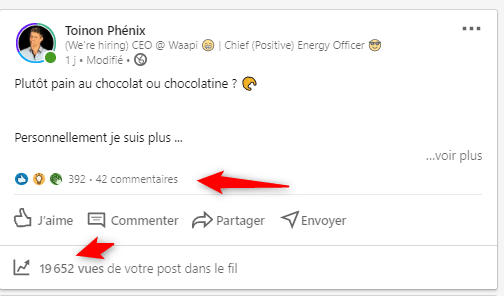 LinkedIn の投稿例