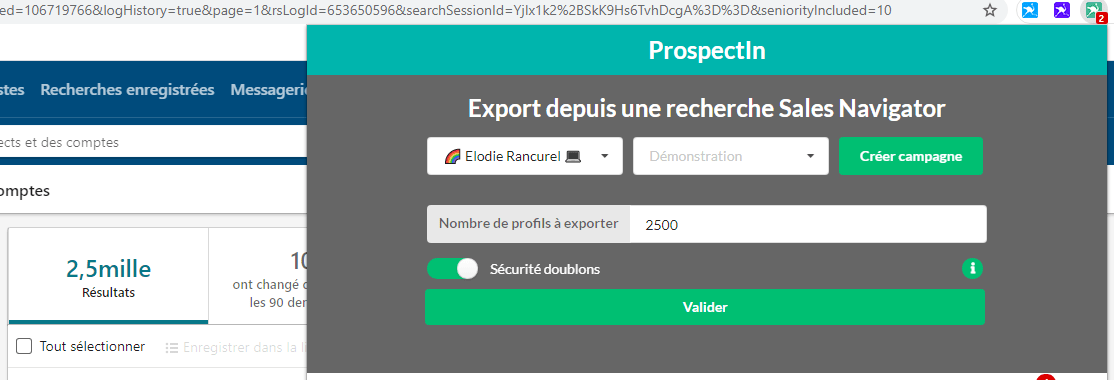 prospecção google chrome linkedin