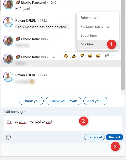 linkedin mesajını düzenle