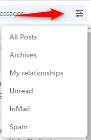 linkedin mesajlarını filtreler