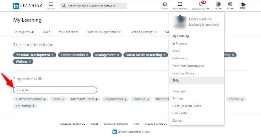 Linkedin öğrenme becerileri