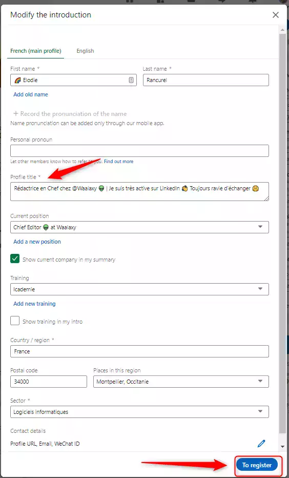 LinkedIn'de iş unvanı nasıl değiştirilir? Adım 2