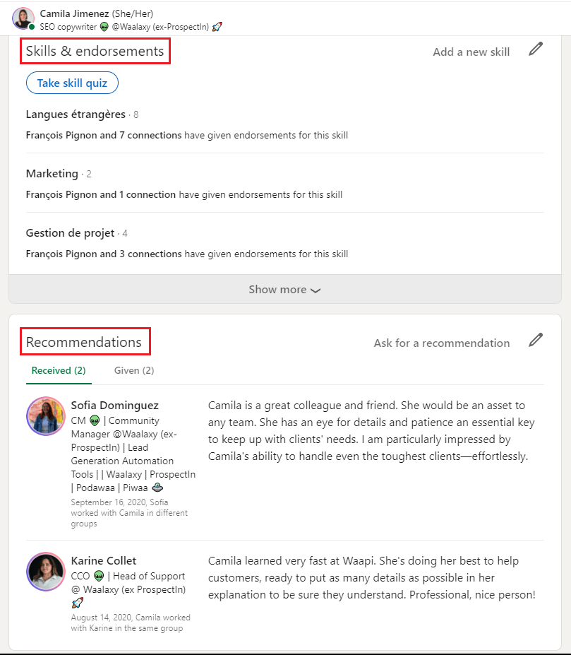 如何在 LinkedIn 上背书与推荐