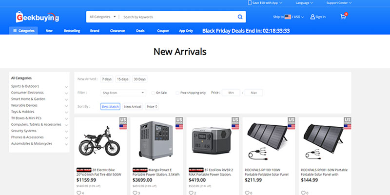 Geekbuying-Homepage