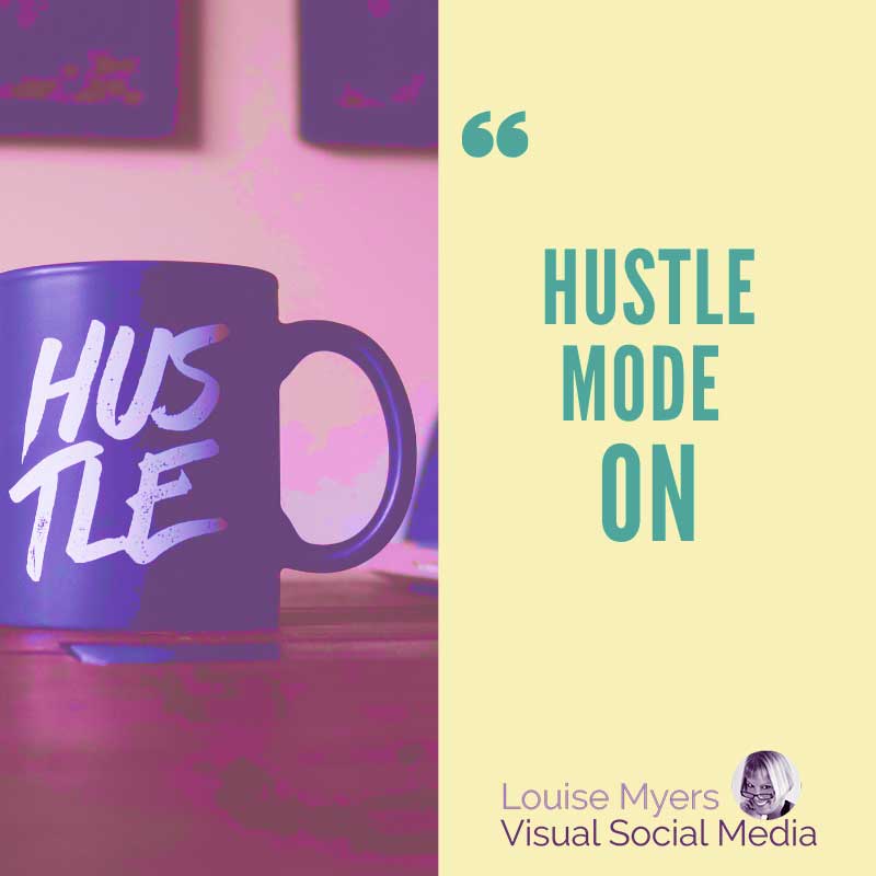 咖啡杯圖形顯示 Hustle 模式開啟。