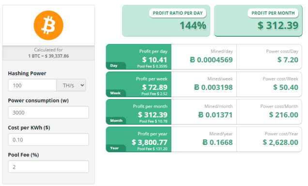 cryptocompare: kalkulator penambangan crypto