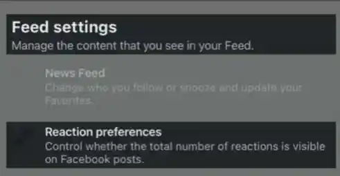 Facebook'ta beğenileri nasıl gizleyeceğinizi öğrenmek için Tepki Tercihleri seçeneğine tıklayın