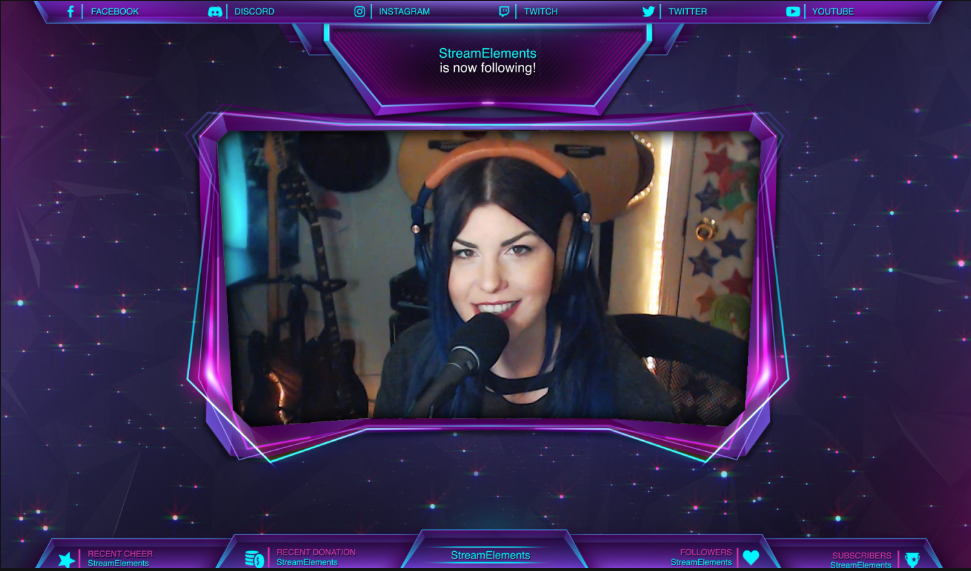 Contoh hamparan aliran StreamElements