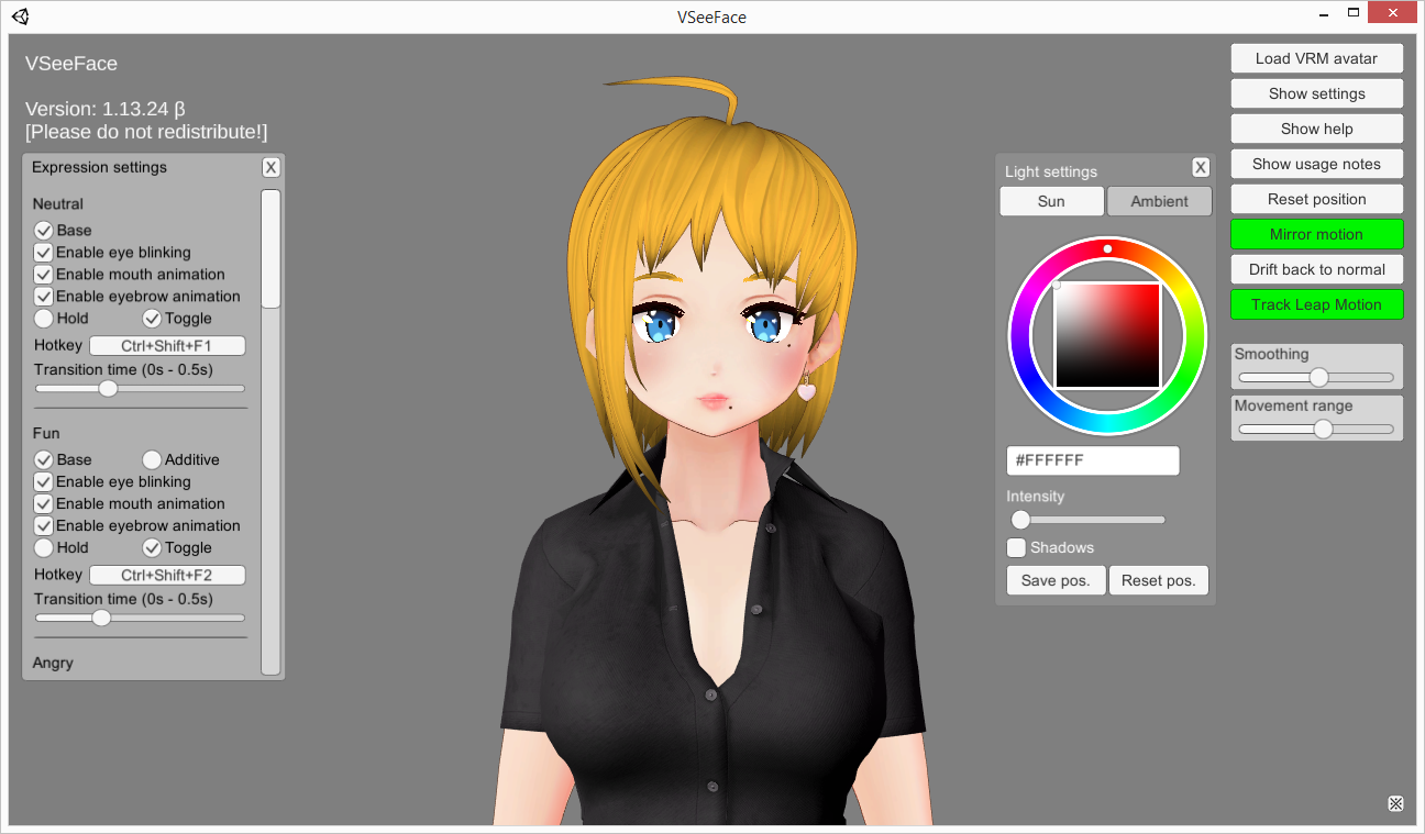 VSeeFace vTuber Yazılımı