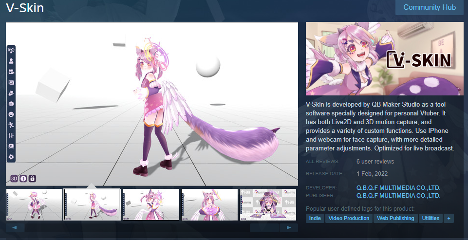 V-Skin vTuber yazılımı