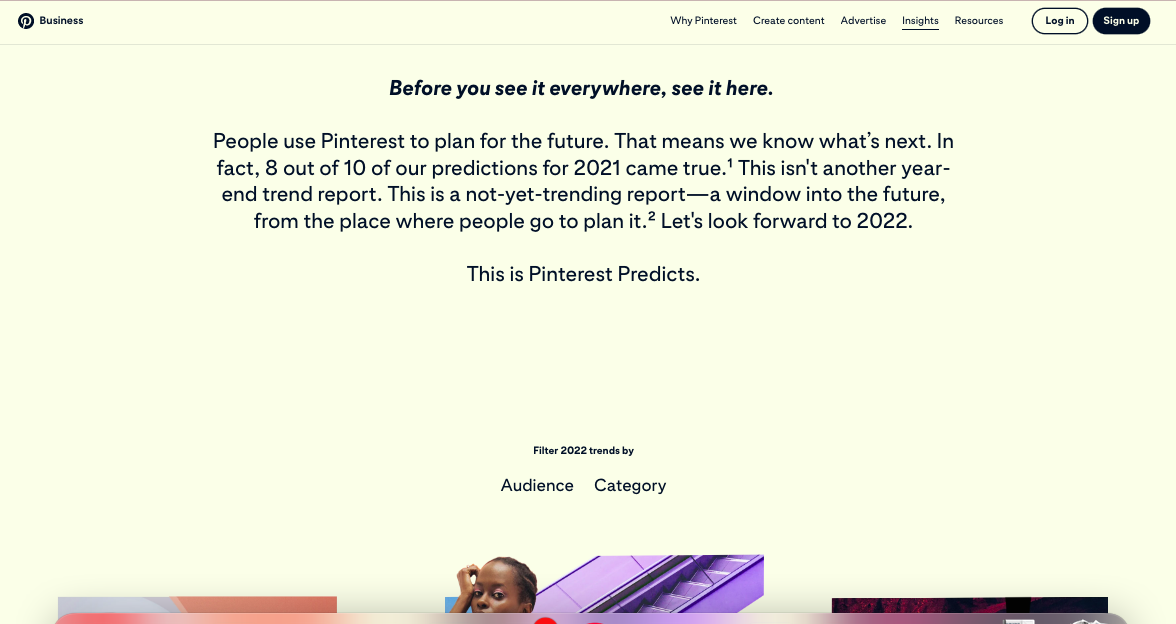 Opowiadanie historii danych na Pintereście