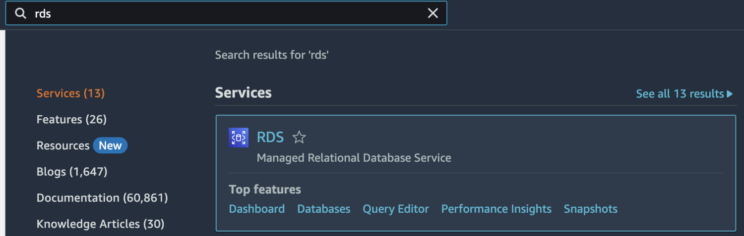 亚马逊 rds