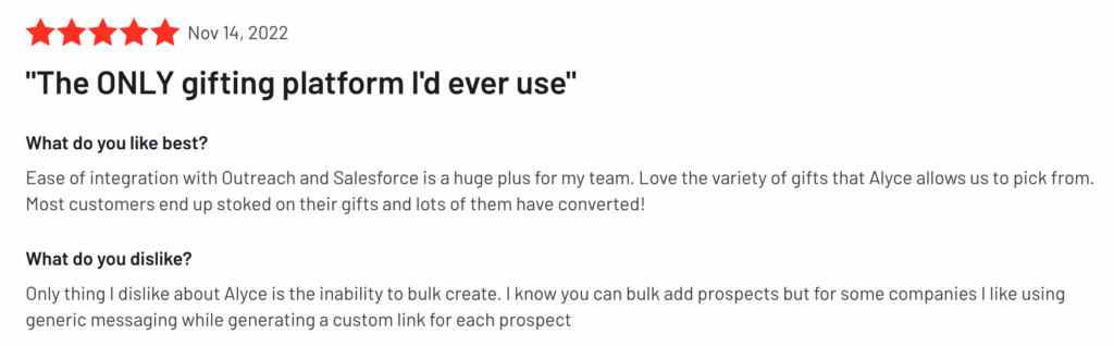 Alyce: jedyna platforma upominkowa, z której można korzystać