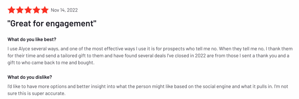 Oprogramowanie do prezentów: Alyce świetnie nadaje się do zaręczyn