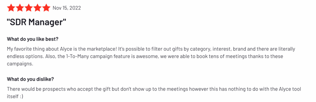 Recenzja narzędzia do prezentów: od menedżera SDR