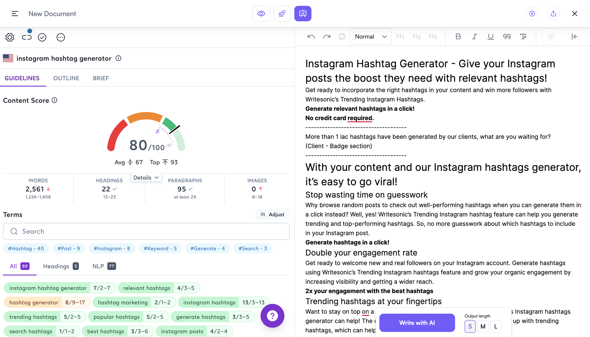 Comment optimiser votre contenu avec Surfer et Writesonic - Étape 4 - Rédigez du contenu optimisé pour le référencement