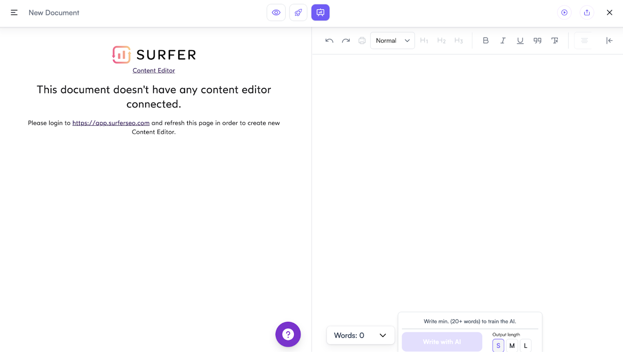Comment intégrer Surfer à Writesonic - Étape 4 - Écrire du contenu optimisé pour le référencement
