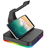 RGB Fare Bungee, 1 Bağlantı Noktalı USB Hub'lı KAFRI Fare Kablo Tutucu Rafı - Esports FPS Oyunu için Fare Kablosu ve Kordon Yönetimi Desteği, Oyuncular için PC Oyun Aksesuarları