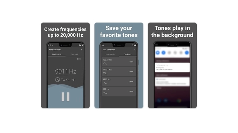 El generador de tonos Android de Epsilon Venture ofrece una gran cantidad de funciones