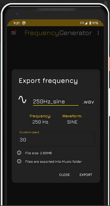 sonido de frecuencia