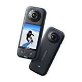 insta360 X3 - 1/2' 48MP 센서, 5.7K 360 액티브 HDR 비디오, 72MP 360 사진, 4K 단일 렌즈, 60fps Me 모드, 안정화, 2.29' 터치스크린, AI 편집, 라이브 스트림을 갖춘 방수 360 액션 카메라