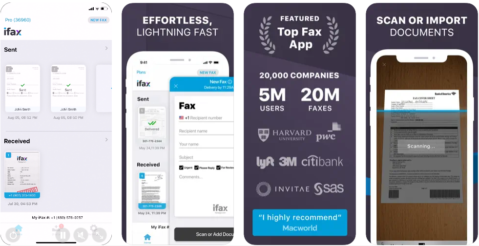iPhone을 위한 최고의 팩스 앱 iFax