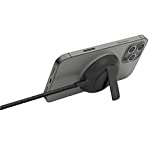 Belkin MagSafe 무선 충전기(PSU는 포함되지 않음), MagSafe용, 킥 스탠드가 있는 15W 고속 충전 패드 및 6.6피트 길이의 편조 케이블, iPhone 14 및 13, Pro, Max, Mini와 호환 - 블랙