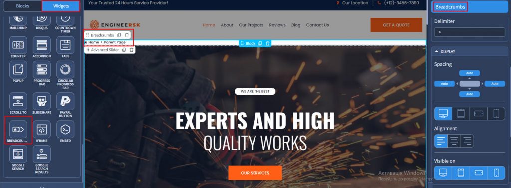 Templat Web Insinyur MotoCMS