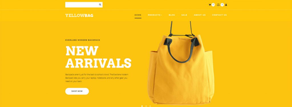 Desain Situs Web Fashion Ecommerce untuk Toko Ransel