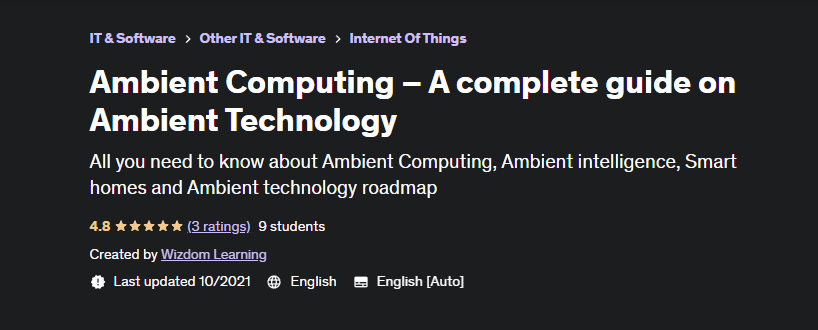 corso di ambient computing di udemy
