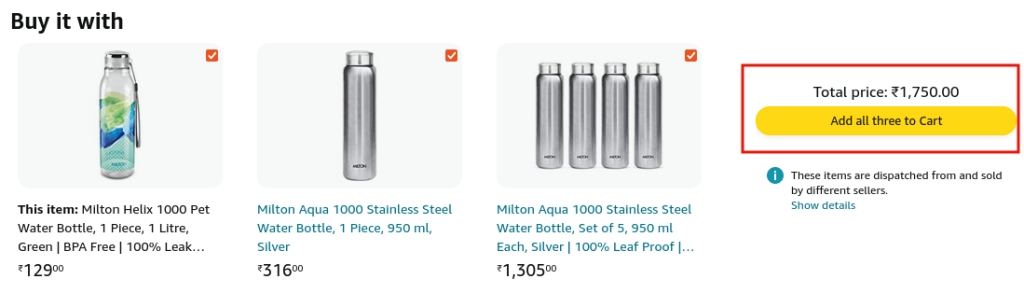 Upselling-Verkauf mit Produktvergleich