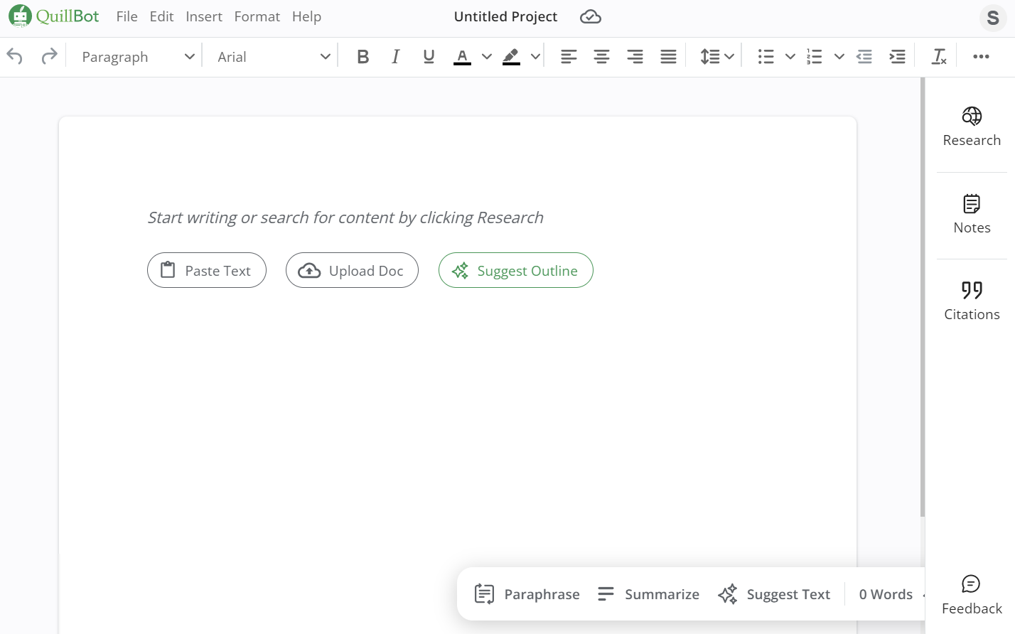 cowriter - start new project