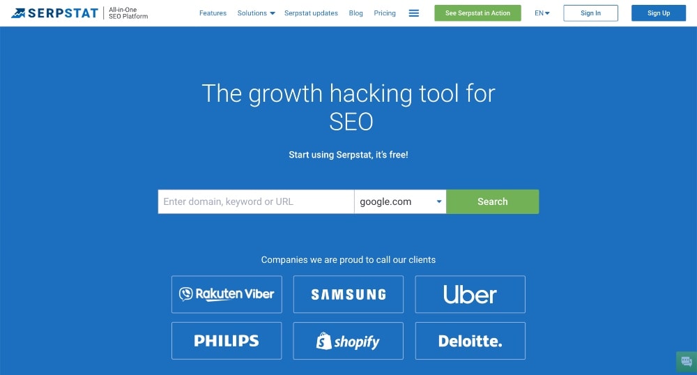 Serpstat SEO-Plattform