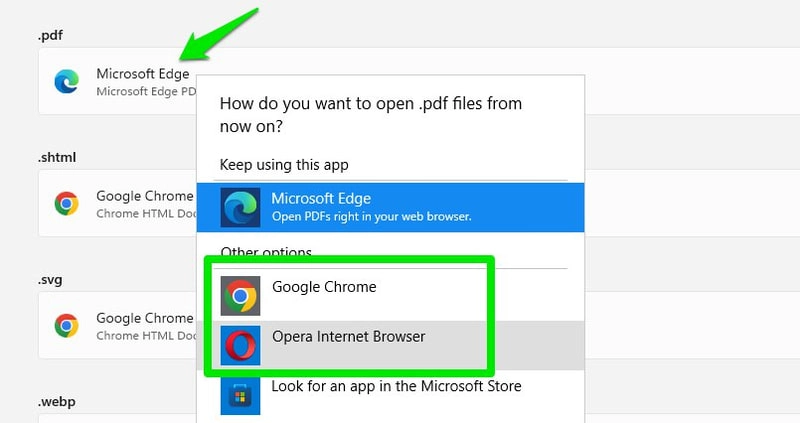 Настройки Microsoft Edge по умолчанию