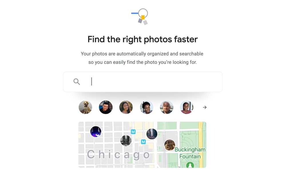 Función de búsqueda de fotos de Google