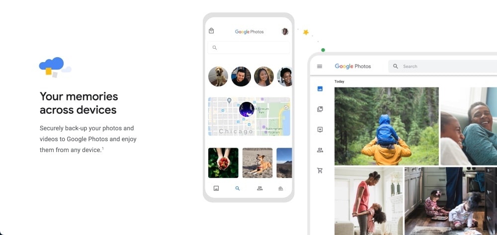 Función de almacenamiento en la nube de fotos de Google