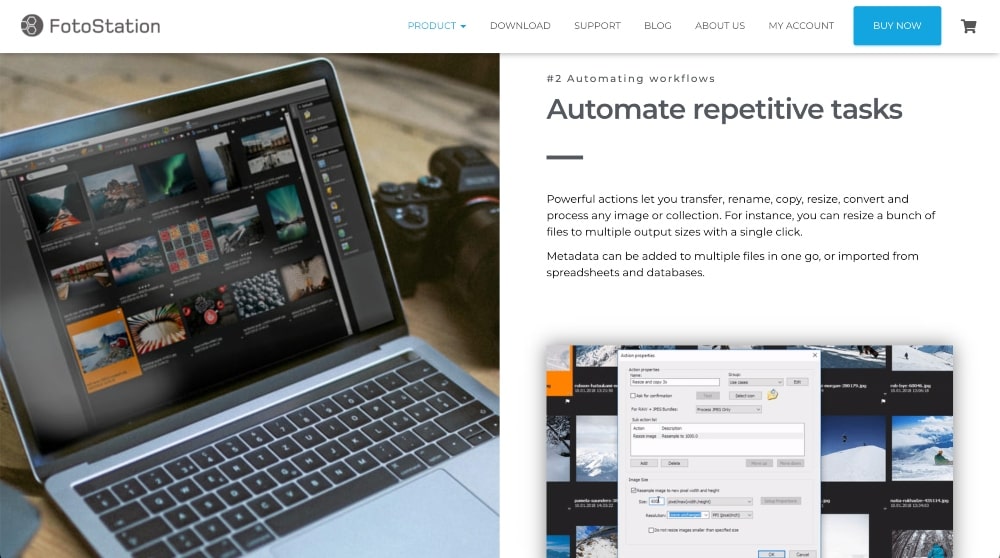 Funciones de automatización de Fotostation
