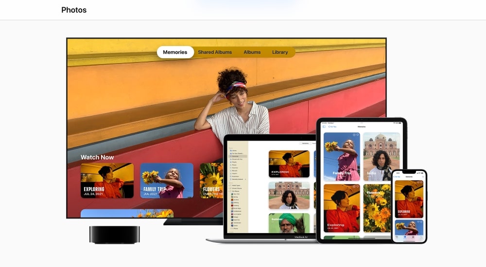 fotos de Apple en varios dispositivos
