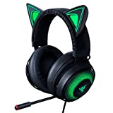 Razer Kraken Kitty RGB USB 게임용 헤드셋: THX 7.1 공간 서라운드 사운드 - Chroma RGB 조명 - 접을 수 있는 액티브 노이즈 캔슬링 마이크 - 경량 알루미늄 프레임 - PC용 - 클래식 블랙