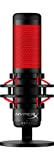 HyperX QuadCast - USB 콘덴서 게임용 마이크, PC, PS4, PS5 및 Mac용, 진동 방지 쇼크 마운트, 4극 패턴, 팝 필터, 이득 제어, 팟캐스트, Twitch, YouTube, Discord, 빨간색 LED