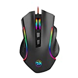Redragon M602 RGB 有線遊戲鼠標 RGB 光譜背光人體工學鼠標 Griffin 可編程，具有 7 種背光模式，最高 7200 DPI，適用於 Windows PC 遊戲玩家（黑色）