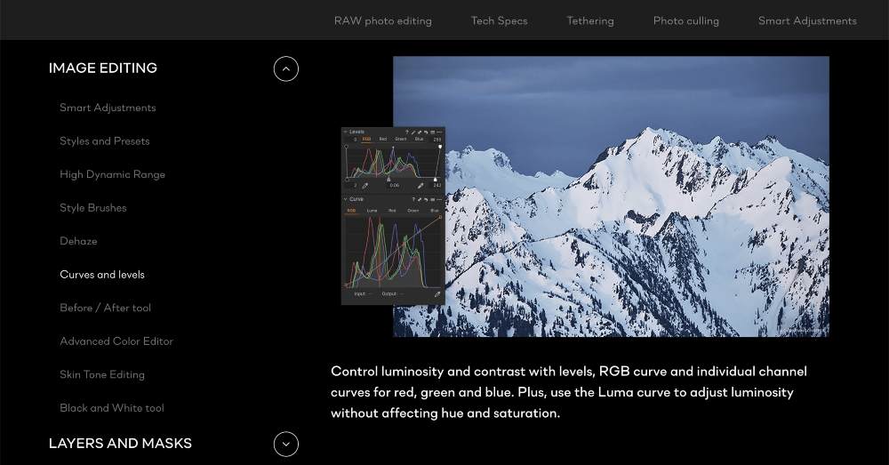 Capture One の画像編集機能