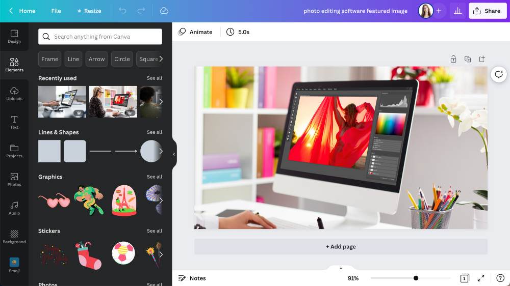 Canva フォトエディターおよびクリエーター