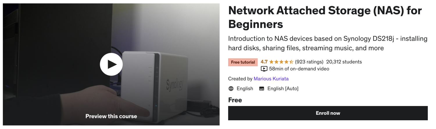 初心者向けのネットワーク接続ストレージ (NAS)