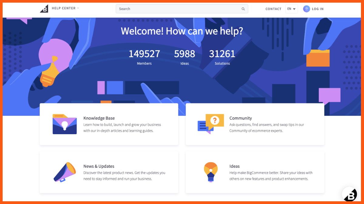 Centrul de ajutor Bigcommerce